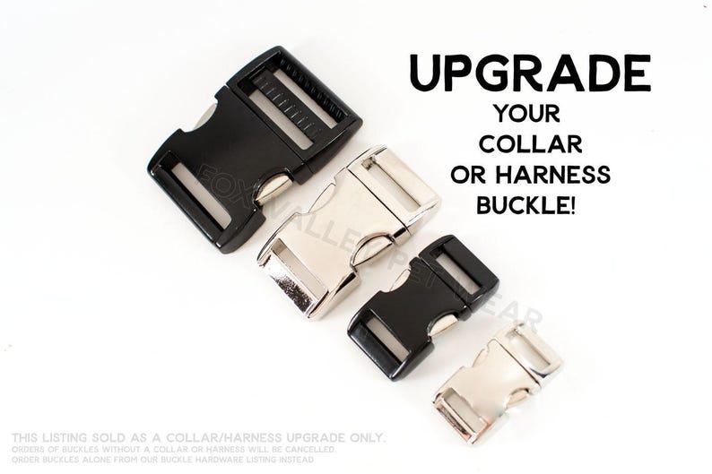 METAL buckle - Collar or Harness UPGRADE - add a metal buckle to your dog collar or harness image 1