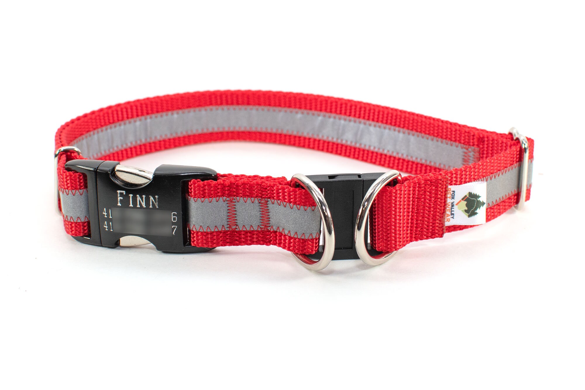 Personalized BREAKAWAY Safety Dog Collar in Reflective Red Etsy España