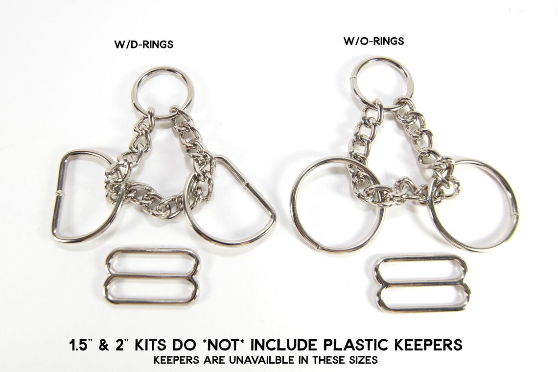 Half Check Chain Martingale Dog Collar Hardware Kit Slides Etsy