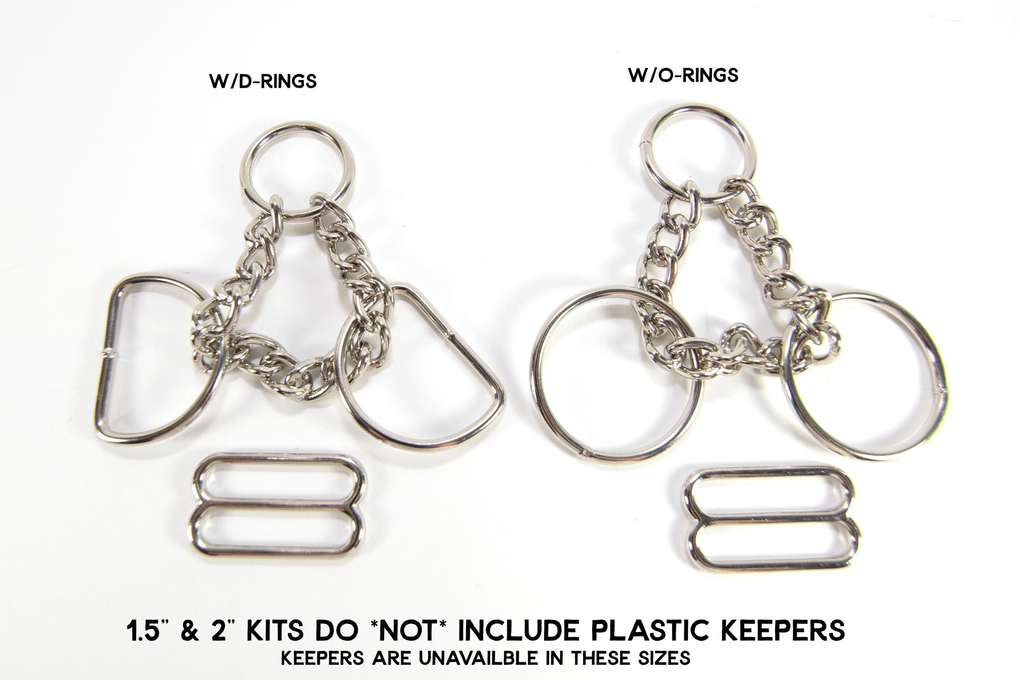 Half Check Chain Martingale Dog Collar Hardware Kit Slides Etsy