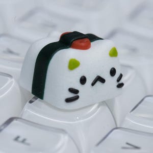 Sushi Cat Keycap – Artisan Resin Keycap for Mechanical Keyboards (Cherry MX / MX-Compatible)