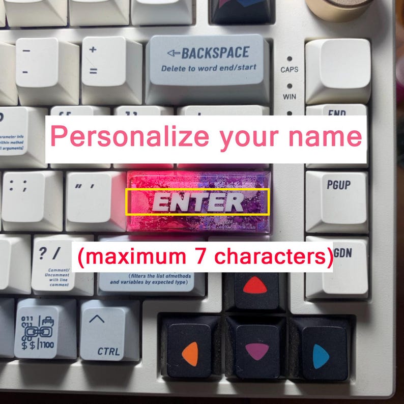 Custom Enter Keycap – Personalized Artisan Keycap With Your Text (up to ...