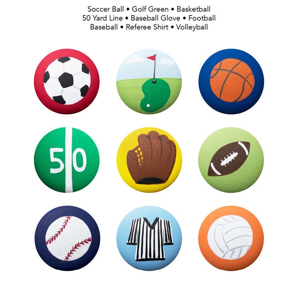 Sports Drawer Knobs Etsy