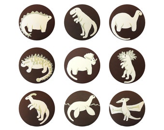 Hand Painted Knob -  Children's Custom Hand Painted Prehistoric Dinosaur Drawer Knobs Pulls or Nail Covers for Kids