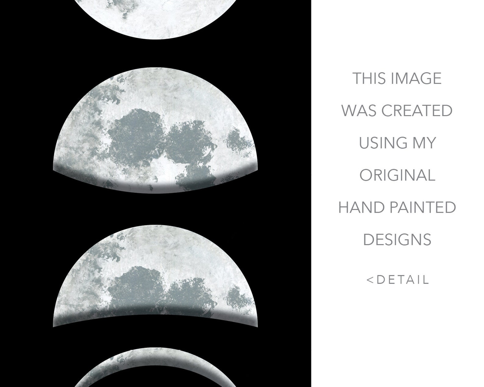 Phases of the Moon Lunar Phase Printable Art From Original - Etsy