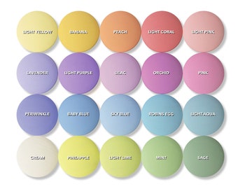 Solid Color Knob - ANY Color Children&#39;s Custom Hand Painted Drawer Knobs Pulls or Kids Nail Covers - Pastel Pink Peach Mint Green Lavender