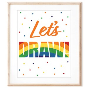 Lass uns zeichnen! - Druckbare Kunst aus original handgemalten Designs - Sofortiger Digitaler Download - DIY Wandkunstdruck