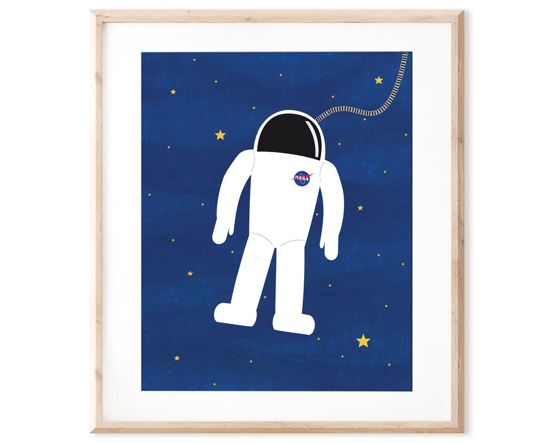 Astronaut - Outer Space Art - Printable Art From Original Hand Painted ...