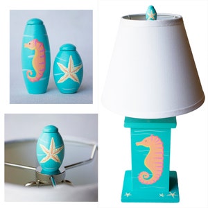 Children&#39;s Lamp Finial or Fan Pull - Custom Hand Painted Under the Sea Animal Life Ocean Critter Kid&#39;s Artwork