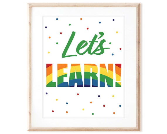 Let's Learn Printable Art From Original Hand Painted - Etsy