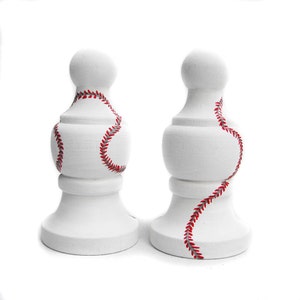 Finials - Pair of Custom Hand Painted Finials for Curtain Rod - Baseball Team Sports or Any Theme