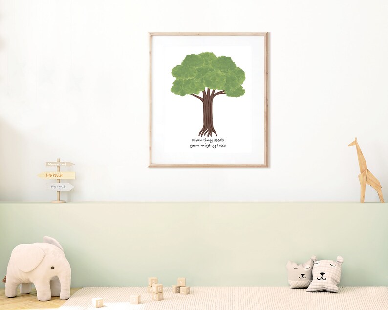 From Tiny Seeds Grow Mighty Trees - Printable Art From Original Hand ...