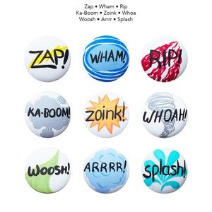 Bouton peint à la main - Children’s Custom Hand Painted Comic Book Superhero Drawer Knobs Pulls or Nail Covers for Kids