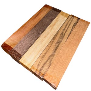 Pen Blank Set of 5 - 2x2x12cm Woodturning - Various types of wood for pen turning, crafts & DIY, pen blanks, exotic, native