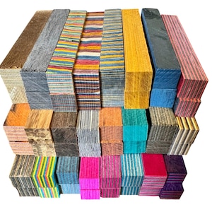 Pen blanks made of multiplex | 2x2x12 cm | Colored plywood for turning – in various colors, DIY wood blank, wooden pen blank