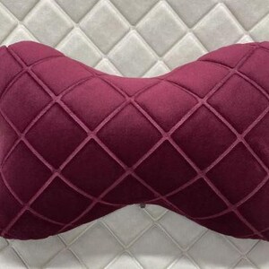 15 Colors Premium Wide Maroon Alcantara Car Seat Covers - Rhombus Stitch image 8