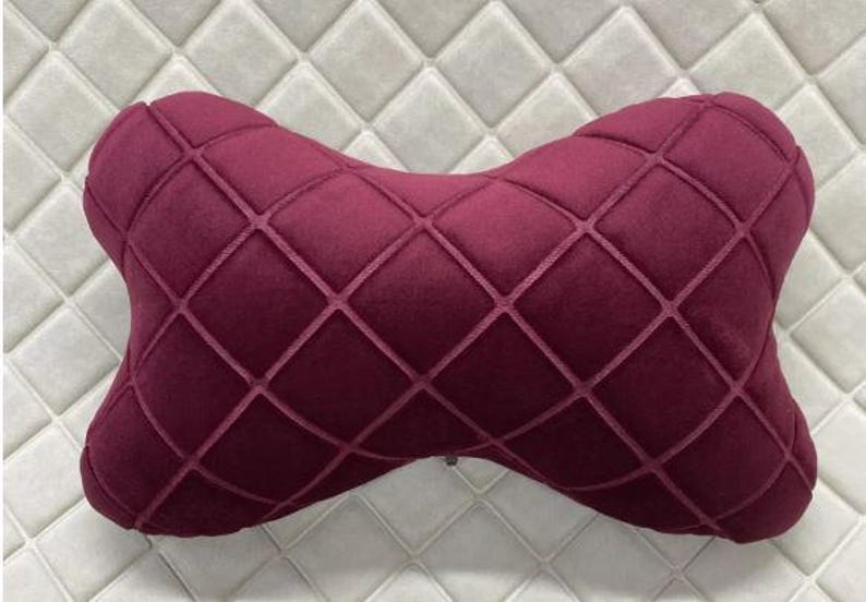 15 Colors Premium Wide Maroon Alcantara Car Seat Covers - Rhombus Stitch image 8