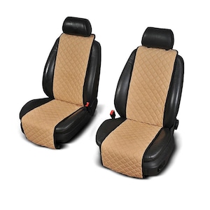 Beige Narrow Alcantara Seat Covers, Universal Fit Car Seat Covers, Car Interior Kit, Custom Seat Covers, Heat Resistant & Nonslip Seat Cover