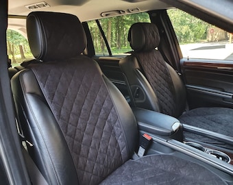 Universal Wide Black Alcantara Seat Covers –  Heat Resistant & Nonslip Seat Cover, 8 colours