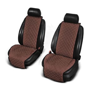 Brown Wide Alcantara Seat Covers, Universal Fit Car Seat Covers, Car Interior Kit, Custom Seat Covers, Heat Resistant and Nonslip Seat Cover
