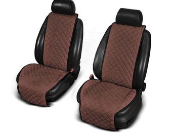 Brown Wide Alcantara Seat Covers, Universal Fit Car Seat Covers, Car Interior Kit, Custom Seat Covers, Heat Resistant and Nonslip Seat Cover