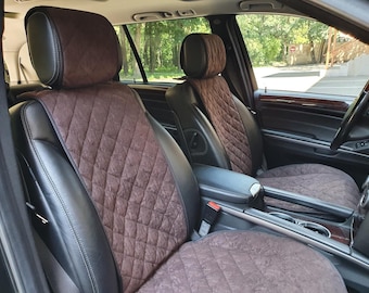 Universal Wide Dark Brown Alcantara Seat Covers –  Heat Resistant & Nonslip Seat Cover, 8 colours