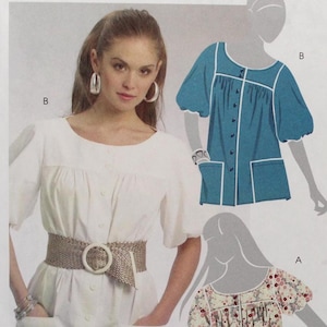 McCall&#39;s Sewing Pattern 5665, Misses&#39; Tops with Bubble Sleeves, Uncut/FF, Misses&#39; Size 8 10 12 14 16, McCall&#39;s M5665