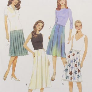 McCall&#39;s Sewing Pattern 4837, Misses&#39; Semi-fitted, Pleated Skirts, Misses&#39; Size 10 12 14 16, Uncut/FF, McCall&#39;s M4837