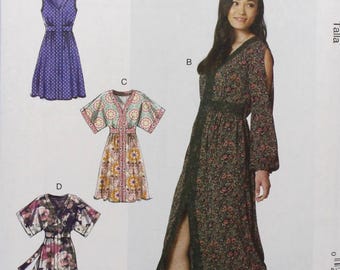 McCall's Sewing Pattern 7624, Misses' Loose-fitting Pullover Dresses Sewing Pattern, Misses' Size 14 16 18 20 22, Uncut/FF, McCall's M7624