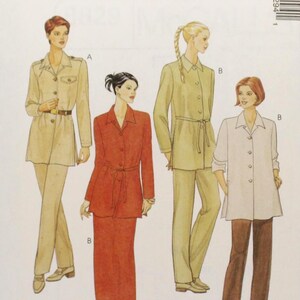 May include: McCall's sewing pattern envelope featuring illustrations of women's suits and separates. The envelope includes the number 8829 and the text "PETITE-ABLE SELECT-A-SIZE". The color palette includes beige, red, and white.