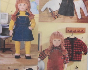 Vogue Sewing Pattern 9866, Back to School Clothes for 18" Dolls, Uncut/FF, Linda Carr Design, Vogue Doll Collection Clothes Sewing Pattern