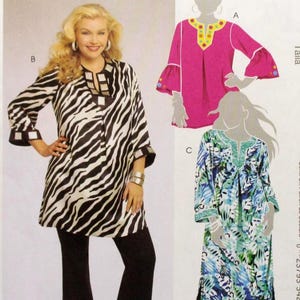 McCall's Sewing Pattern 5768, Women's Tunics in Two Lengths and Caftan, Uncut/FF, Women's 18W 20W 22W 24W, McCall's M5768