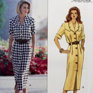 Butterick Sewing Pattern 6681, Misses' Front Button Dress, Uncut/FF, Misses' Size 12 14 16, David Warren Dress Sewing Pattern