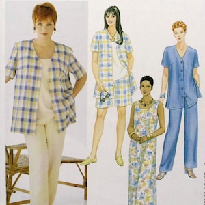 McCall&#39;s Sewing Pattern 2208, Women&#39;s Shirt, Pullover Dress or Top, Pull-on Pants or Shorts, Uncut/FF, Women&#39;s Size 26W 28W 30W
