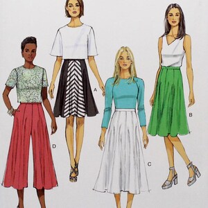 Butterick Sewing Pattern 6179, Misses&#39; Skirt and Culottes, Uncut/FF, Misses&#39; Size 6 8 10 12 14, Butterick B6179
