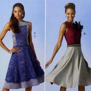 McCall&#39;s Sewing Pattern 7048, Misses&#39; Sleeveless Dress, Top and Lined Skirt, Misses&#39; Size 6 8 10 12 14, Uncut/FF, McCall&#39;s M7048
