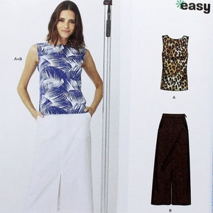 New Look Sewing Pattern 6757, Misses&#39; Skirt and Sleeveless Knit Top, Uncut/FF, Misses&#39; Size 10 12 14 16 18 20 22, New Look N6757