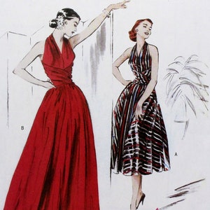 Butterick Sewing Pattern 4919, Misses&#39; Retro Flared Dress, Uncut/FF, Misses&#39; Size 6 8 10 12, Butterick B4919
