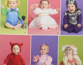 Simplicity Sewing Pattern 2524, Baby Costume Sewing Pattern, Uncut/FF, Baby Sizes XS S M L, 1 month - 18 months