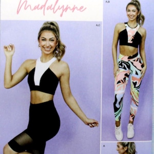 Simplicity Sewing Pattern 9620, Misses&#39; Knit Sports Bra, Leggings and Bike Shorts, Uncut/FF, Misses&#39; Size XS S M L XL, Simplicity S9620