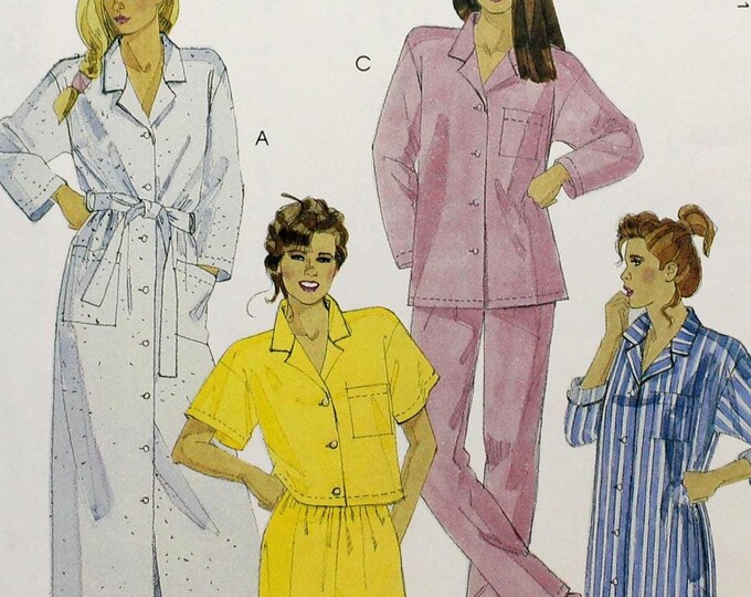 Mccall's Sewing Pattern 5114, Misses' Robe, Nightshirt Pajama Top ...