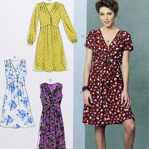 McCall&#39;s Sewing Pattern 7381, Misses&#39; Pullover Raised Front Waist Dresses, Misses&#39; Size XS S M, Uncut/FF, McCalls M7381
