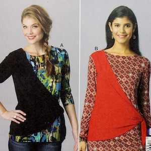 Kwik Sew 4084, Misses&#39; Pullover Knit Tops Sewing Pattern, Misses&#39; Sizes XS S M L XL, Uncut/FF, Kwik Sew K4084