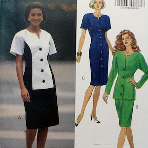 Butterick Sewing Pattern 5264, Misses&#39; Fitted Dress, Top and Tapered Skirt, Misses&#39; Size 12 14 16, Uncut/FF, Jessica Howard Designer