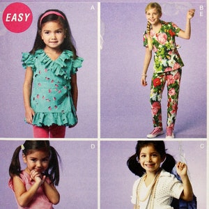 McCall&#39;s Sewing Pattern 6689, Girls&#39; Easy Top, Dress, Skirt and Pants, Girls&#39; Size 7 8 10 12 14, Uncut/FF, McCall&#39;s M6689