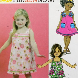 McCall's Sewing Pattern 6061, Child's Top, Dresses and Elastic Waist Pants, Uncut/FF, Child's Size 2 3 4 5, McCall's M6061