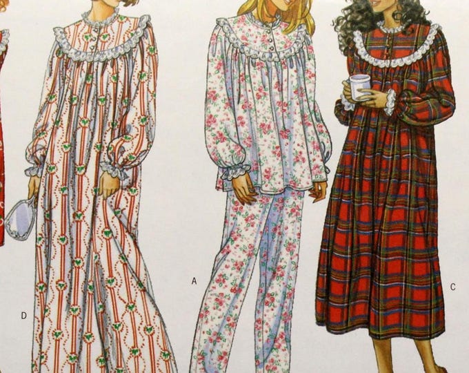 Butterick Sewing Pattern 4214, Misses' Easy Nightgown and Pajamas ...