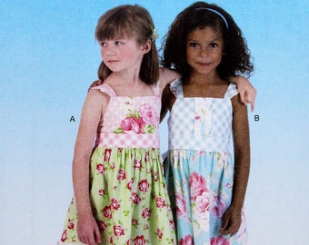 McCall's Sewing Pattern 7076, Childrens' Sundress and Belt, Uncut/FF, Childs' Size 2 3 4 5, McCall's M7076, Ginger & Louise