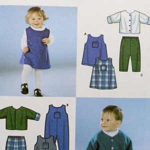 Simplicity Sewing Pattern 9911, Babies&#39; Dress, Romper, Pants and Lined Jacket, Babies Size XXS XS S M L, Uncut/FF