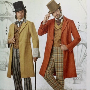 McCall's Sewing Pattern 8185, Men's Victorian Style Coat, Vest and Pants Costume, Uncut/FF, Men's Size XL XXL XxXL, McCall's M8185